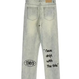 Riolio Autumn Gothic Letter Printed Baggy Jeans For Men Y2K Vintage Harajuku Straight Denim Trousers Hip Hop Fashion Jean Pants Hombre