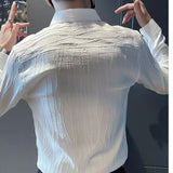 Riolio  Long Sleeve Shirt Trendy and Handsome Men's Top