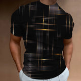 Riolio Simple Men'S T-Shirt Geometric Pattern 3d Printed Men'S Top Everyday Casual Clothing Loose Oversized-Shirt Retro Sweatshirt