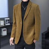 Riolio High Quality Blazer Men Korean Version of Fashion Trend Simple Casual Business Elite Gathering Best Man Gentleman  Suit Jacket
