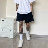 Riolio  Ins American Versatile Shorts Men's Summer New Versatile Street Style Loose Solid Color Sports Five Points