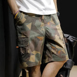 Riolio  Camouflage Work Shorts Men Casual Men's Five-point Mid-pants