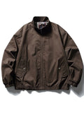 Riolio Japanese Trendy Workwear Harlan Jaet Men's Spring Autumn Loose Baseball Sle Versatile Collar ort Coat Ox Fabric