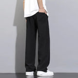 Riolio  Men's Ice Silk Pants Summer New Style, Drape Straight Loose Wide-leg Spring/autumn Thin Casual