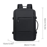 Riolio Classic Travel Backpack Men Business Backpack School Expandable USB Bag Large Capacity Laptop Waterproof Fashion Backpack