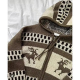 Riolio  Color blocked embroidery design wool knitted sweater spring new item color blocked splicing commuting long sleeved cardigan