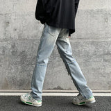Riolio  Men Summer Big Ripped Tassel Fashion Jeans Male Breathable Streetwear Baggy Hip Hop Distressed Denim Pants Y2k Goth Trouser