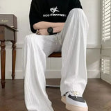Riolio  Men's Trendy Casual High Waist Summer Casual Loose Fashion Trendy Brand Youth Trendy Trousers