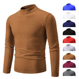 Riolio winter fits men New Autumn Winter Designer Fashion Half Turtleneck Knitted Sweater High Quality Mens Casual Solid Color Warm Women Sweaters