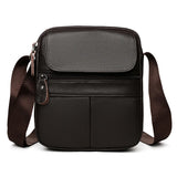 Riolio  New Trendy Men's Premium Genuine Leather Messenger Bag Stylish Minimalist Small Crossbody Bags Daily Commute Shoulder Bag