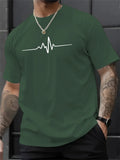 Riolio  Creative Graphic Printed T Shirts Summer Loose Casual Sports Men's Round Neck Clothes Fashion Simple Cotton Short Sleeved Tops