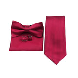 Riolio  Business Men Tie Set With Bowtie Pocket Square Cufflinks Necktie Suit Set Paisley Dot Floral Style New Fashion Classic Bow Tie
