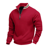 Riolio  cross-border winter velvet heavy loose outdoor men's thermal stand-up collar half zipper sports sweater men