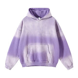 Riolio Autumn and Winter Washing Spray Dyeing Baggy Hoodies Distressed Hip Hop Gradient Men's and Women's Oversize Hooded Sweatshirts