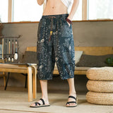 Riolio  Summer Casual Loose Over-knee Men Trendy Casual Harun Thin Beach Pants