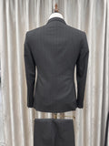 Riolio  New Striped Suit Set 2 Pieces For Men Wedding Groom Sets S-3XL Handsome Elegant Men's Double Breasted Suits Party Prom Wear