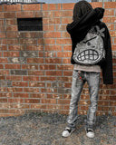 Riolio Harajuku Cartoon Print Hoodies Sweatshirt Oversized Tops Hoodie Streetwear Goth Tracksuit Men Popular Y2k Clothes Men Clothing