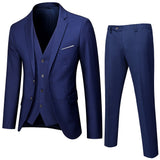 Men Wedding Suit Prom Dress Jacket+Pants+Vest Men Suit Set Slim Fit Tuxedo Male Blazer Customized British Style Groom Clothing