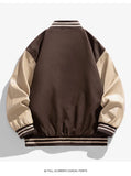 Riolio Bomber Wool Coat Premium Varsity Leather Wool Jacket High Street Jacket Men's Varsity Baseball College Leather Sleeves