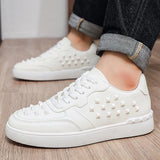 Riolio  New Spring  Autumn Men's Board Shoes Korean Edition Trendy Personality Rivet Men's Single Shoes Versatile Casual Shoes
