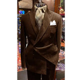 Riolio  New Men's Corduroy Grass Green Suit Two-piece Solid Color Business Casual Suit Suit Pant Sets Blazers Man Suite Costumes Elegant