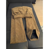 Riolio  Women's Herringbone Flared Pants High Waist with Split Hem Slim Fit