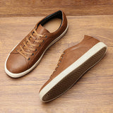 Riolio  Men's casual shoes brand fashion comfortable leather shoes men
