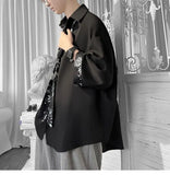 Riolio Spring Summer New Solid Color Short Sleeve Men's Clothing Loose Oversized Fashion Casual Lapel Single-breasted Youth Shirt
