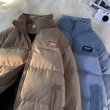 Riolio  Autumn/Winter New Men and Women Trendy Personalized Splicing Thick Jacket Couple Loose Retro Warm Casual Top harajuku y2k