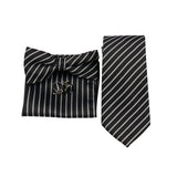 Riolio  Business Men Tie Set With Bowtie Pocket Square Cufflinks Necktie Suit Set Paisley Dot Floral Style New Fashion Classic Bow Tie