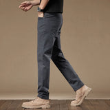 Riolio  Autumn Men's Clothing Business Trousers Men Straight Casual Pants Men's Pants Cotton Black Gray Khaki Brand