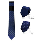Riolio  2pcs Man Tie Classic Business Necktie Blue Wine Pink Solid Color Smart Casual Suit Necktie Striped Plaid Paisley Neck Gravatas
