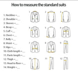 Riolio  Men's Suit 2 Pieces Blazer Pants Peaked Lapel Double Breasted Groom Formal Work Wear Slim Fit Plus Size