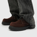 Riolio  Men's Big Head American Retro Thick-Sole High Casual Shoes Four Season New Soft-Sole Non-Slip Outdoor Joker Sports Walking Shoes