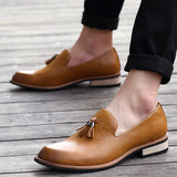 Riolio Men Dress Shoes Gentlemen British style Paty Leather Wedding Shoes Men Flats Leather Oxfords Formal Shoes Loafers Zapatos Hombre