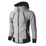 Riolio Winter Men's Zipper Hoodies Jackets Personality Jacket Casual Sport Fleece Double Zip Coats Fashion Male Outwear Sportswear