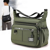 Riolio Men's Messenger Crossbody Shoulder Bags Men Small Sling Pack For Work Business Waterproof Oxford Packs Satchel Purse