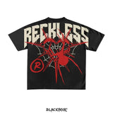 Riolio Harajuku New Letter Patch Graphic T Shirts Graphic Y2k Tops Oversized Gothic Casual American Streetwear Goth Men Clothes