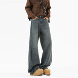Riolio  High-quality Jeans men Wide Leg Jeans Male Loose Straight Denim Pants  Autumn Harajuku Blue Jean Trouser Streetwear Clothes 2025