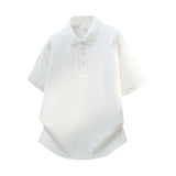 Riolio  Solid Color Polo Shirt Versatile Comfortable Casual Men's Top Trendy T-shirt Spring Summer High Quality Fashionable Minimalist