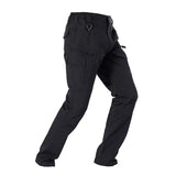 Riolio  Khaki Tactical Cargo Pants Men Wear Resistant Fabric Multi Zipper Storage Pockets Outdoor Mountain Walking Straight Trousers