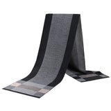 Riolio  Men Scarf For Man Winter Copy Cashmere Shawl Luxury Brand Scarf Soft Keep Warm Outdoor Grey Knit Neckerchief Men Shawl Wrap Gift