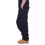 Riolio  Men Baggy Cargo Pants Male Camouflage Multi Pocket Sweat Pants Loose Fit Plus Size Cotton Casual Pants Fashion Solid Color Pants
