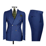 Riolio  Men's Double Breasted Tuxedo Suit Shawl Lapel Slim Fit 2 Piece Blazer & Pants Formal Business Luxury Suits Casual Wedding Groom