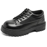 Riolio  Men Casual Shoes Lace Up British Style Platform Oxfords High Quality Derby Shoes Fashion Breathable Outdoor Shoes For Male 39-44