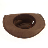 Riolio  Western Big Roll Brim Cowboy Hat Top Cap for Men Women Pink Cowgirl Hat Felt Fedora Hats Outdoor Riding Sun Hat