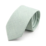 Riolio  Novelty New Solid Color Ties For Men 100%Cotton Handmade High Quality Necktie Pink Green Orange 6.5cm Skinny Slim Ties Accessory