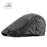 Riolio Brand Oohmy Cotton Denim Newsboy Hats Flat Ivy Gatsby Cabbie Driving Berets Hat Dad Cap for Men Women Vintage Casual Headwear
