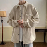 Riolio Vintage Corduroy Jakect For Men Autumn Winter Oversize Pokect Windproof Outwear Casual American Men Cargo Shirts