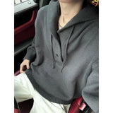 Riolio  New Autumn Winter Sweaters for Men Loose Trendy Brand Hooded Pullover Sweaters